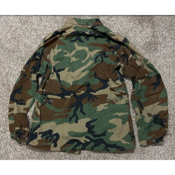 USGI Woodland Camo BDU Ripstop Jacket Small Long – Vintage Military Issue - Picture 4 of 15
